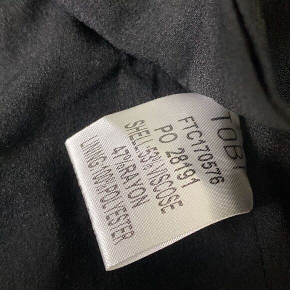 NWT TOBI black lace up sexy tie tassel shirt/top criss cross Sz L - Picture 6 of 7